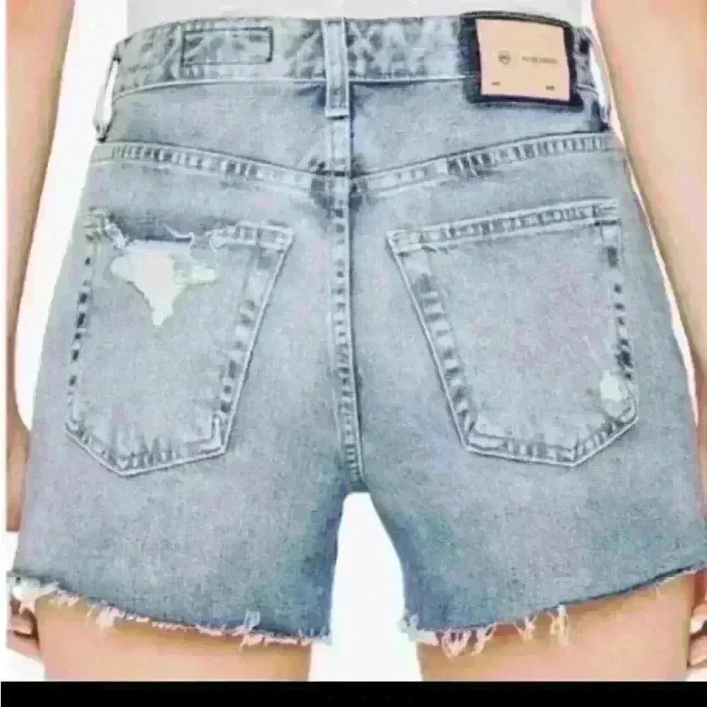 Ag NWT Adriano goldschmied Alexxis high rise Distress cut off shorts 30 Contour - Picture 2 of 4